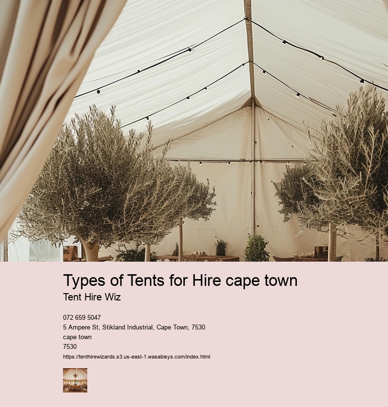 Types of Tents for Hire cape town