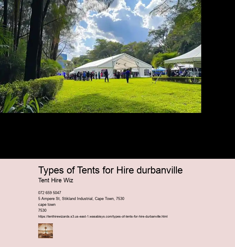 Types of Tents for Hire durbanville